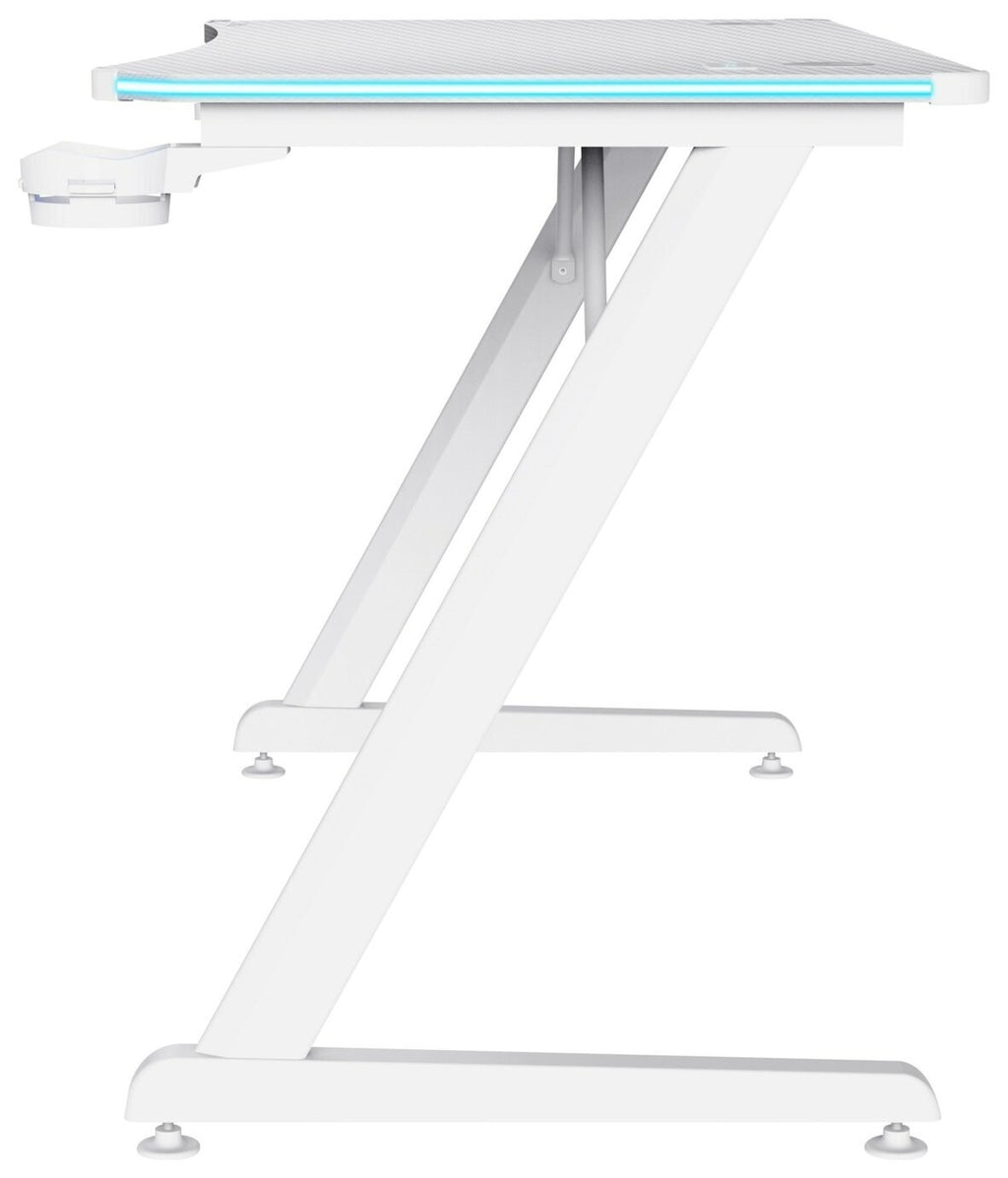 Trust GXT709 Luminus RGB Gaming Desk - White