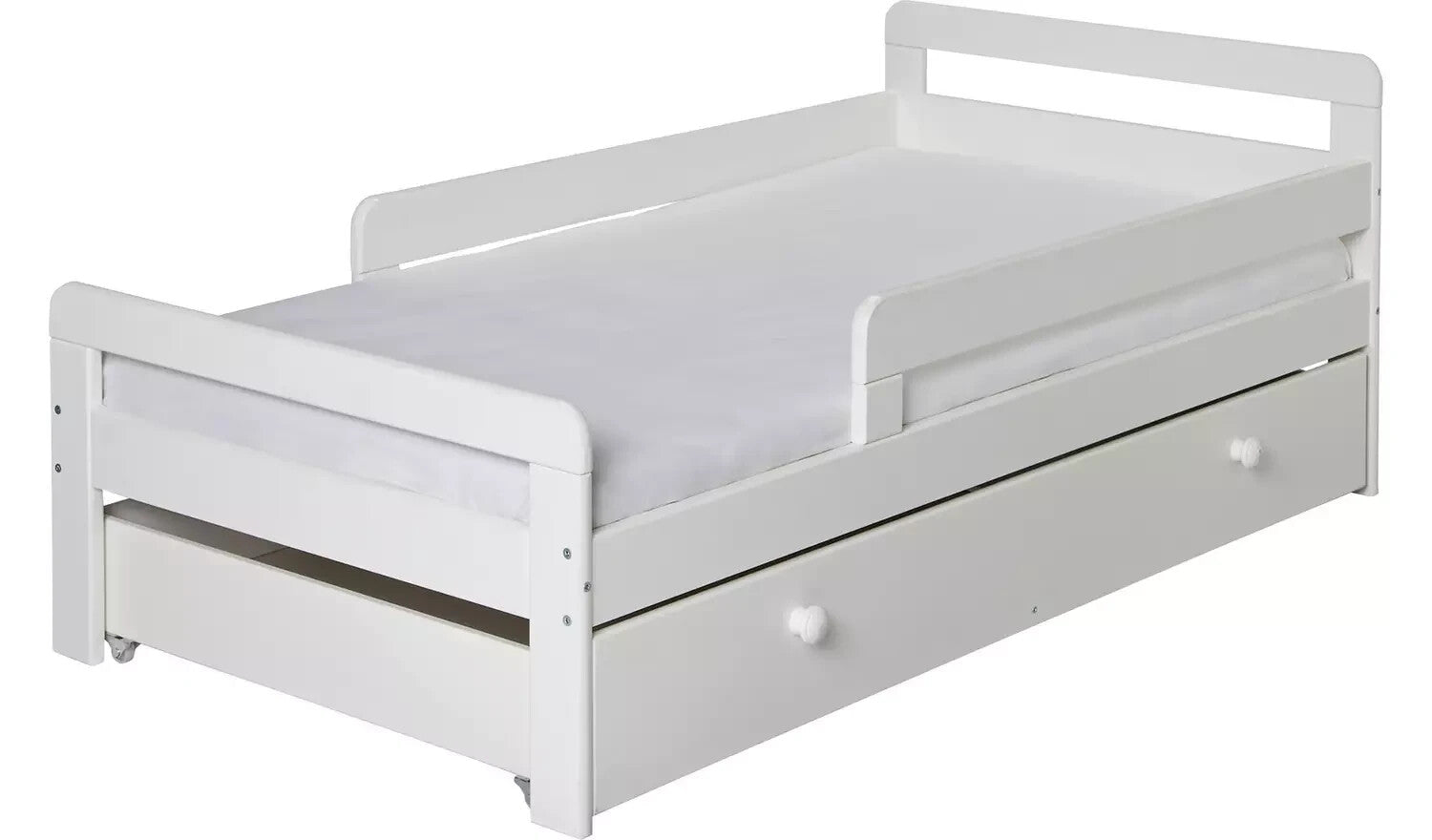 Habitat Ellis White Toddler Bed Frame with Storage | Kids Bedroom Storage Bed