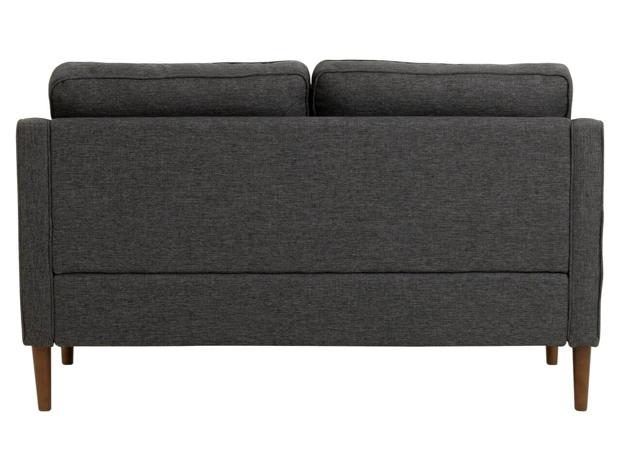Home Knox Fabric 2 Seater Sofa Charcoal | Compact Living Room Couch Armchair