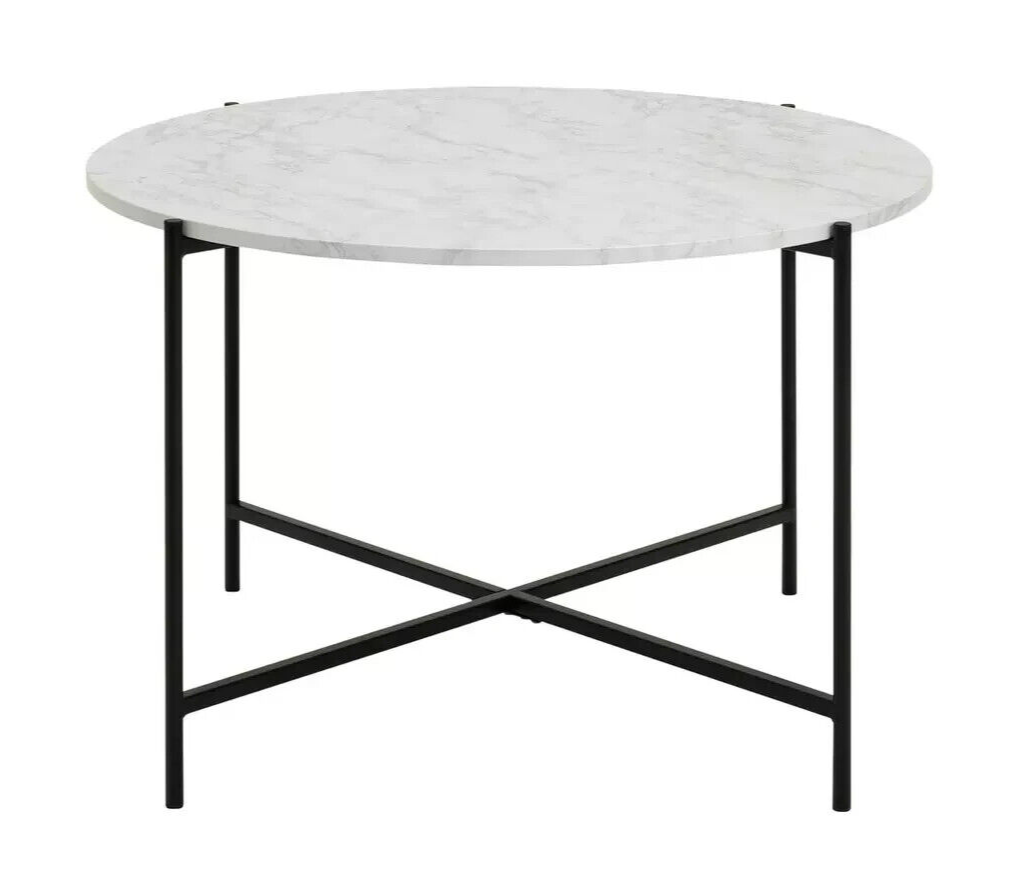 Jules Round Coffee Table - Black & White