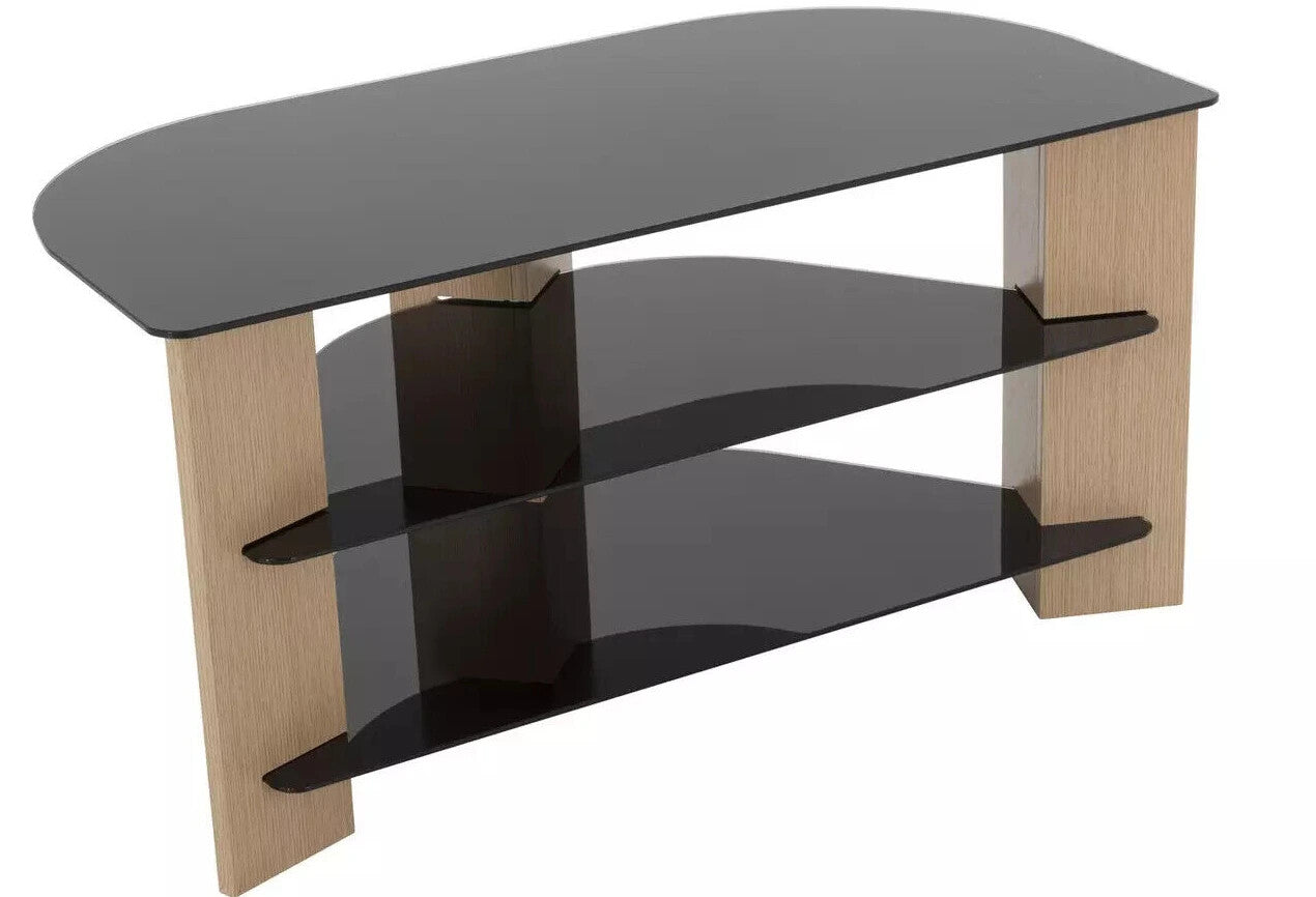 AVF TV Stand Corner With Storage Black Glass TV Unit 40" 42" 50" 55" 60" 65"